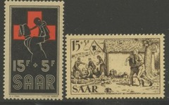 SAAR Sc#B104, B108 1954 & 1955 Red Cross Complete OG Mint Lightly Hinged