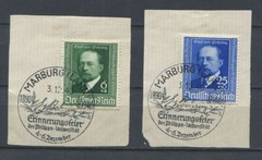 German Reich WW II : Emil von Behring set from 1940 – fancy cancels Marburg