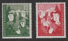 Germany Bundespost Jugendmarke 1952 Michel 153-4 MLH E
