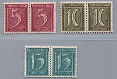 German Reich Michel No. 177 – 179 Blocks of 2, mint never hinged
