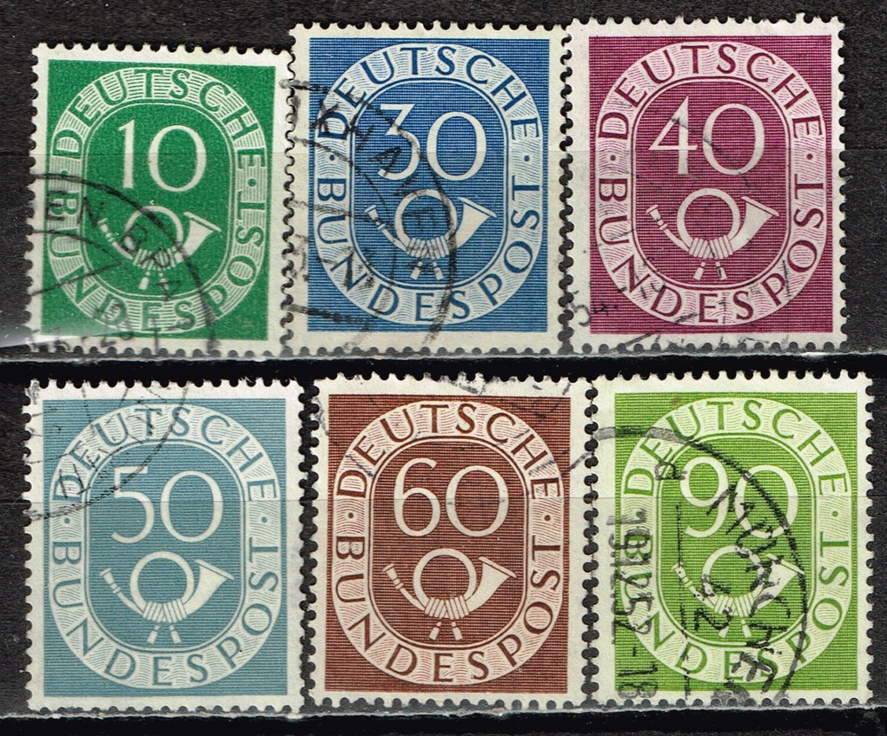 Germany Post Horn set 1951