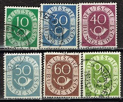 Germany Post Horn set 1951