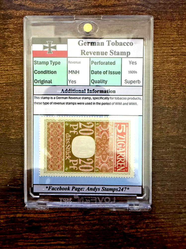 German Empire, Third Reich, Tobacco Revenue Stamp 1920s onwards