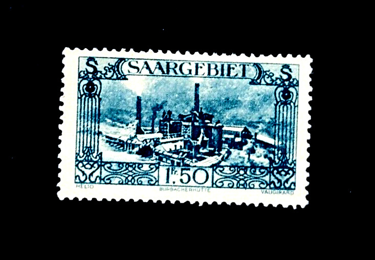 Germany SAARLAND Stamp – 1927 Burbach Steelworks Sn 132 Mint NG r55