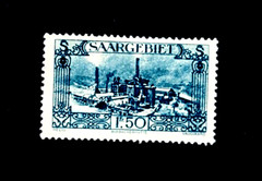 Germany SAARLAND Stamp – 1927 Burbach Steelworks Sn 132 Mint NG r55