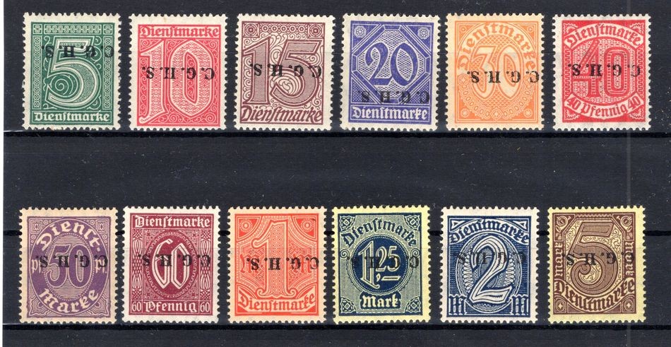 Oberschlesien DIENST 8/20IV Without 18 MNH Postfresh Mint Never Hinged