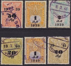 Lot Stamp Germany Poland Revenue WWII Court Document Fee 1939-41 Selection U