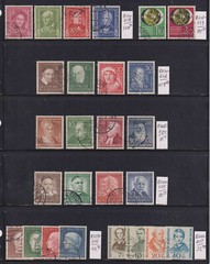 E2830: Germany Post WW II Semi-Postal Sets, Used; CV $560