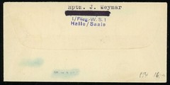 Germany Munich Registered Mini Cover #854 Brown Ribbon Race Postage 1943 WWII