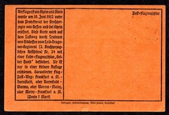 GERMANY 1912 EARLY ZEPPELIN „GELBER MUND“ EXPERIMENTAL FLIGHT TO MAINZ