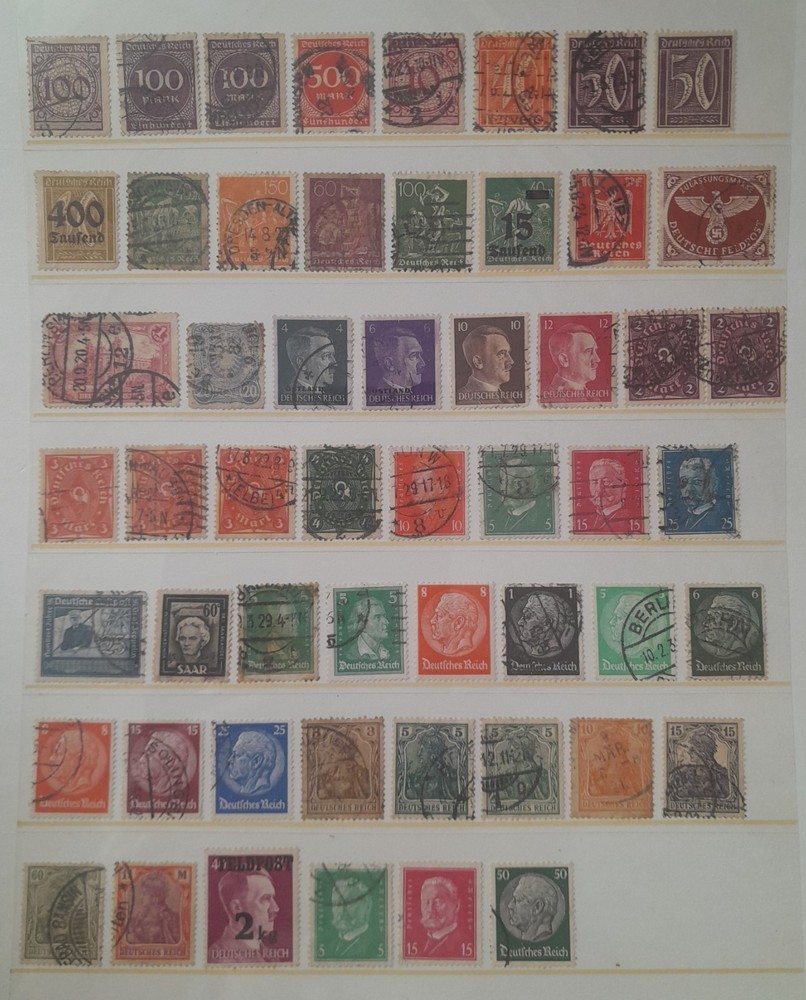 Germany. 102 different used postal stamps.