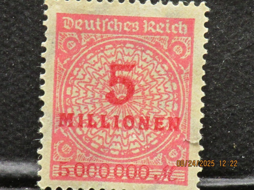 The listing is for:(1)1923 German Hyperinflation Stamp-LH-See Photos