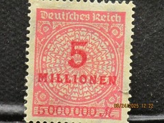 The listing is for:(1)1923 German Hyperinflation Stamp-LH-See Photos