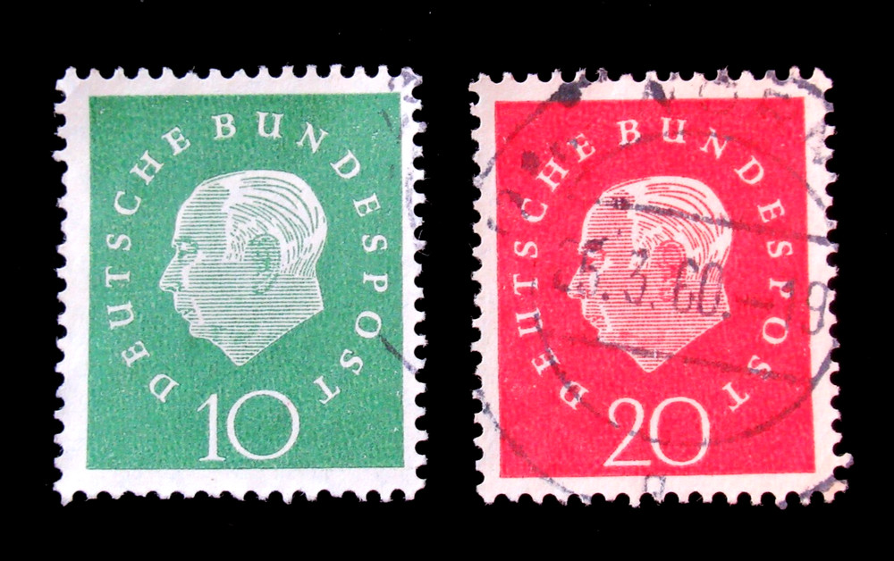 Germany 1959 Stamp Scott 794-95 Theodor Heuss Set of 2 Used NG