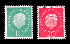 Germany 1959 Stamp Scott 794-95 Theodor Heuss Set of 2 Used NG