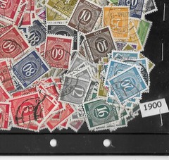 POSTMARKS Germany stamps / 1400+ mixed all 1946 Allied West zone #1900