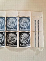 Germany 1933/36 Mi H-Blatt 98(pane) Hindenburg stamps