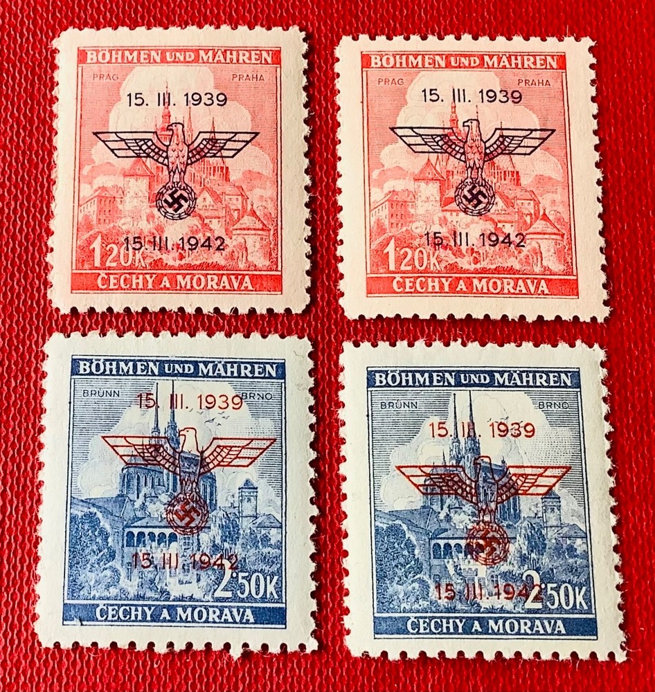 WWII – Third Reich – German occupation of Bohemia and Moravia- 2 x set