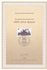 GERMANY 1990 FIRST DAY CARD / SPEYER 2000TH ANNIVERSARY / 60PF