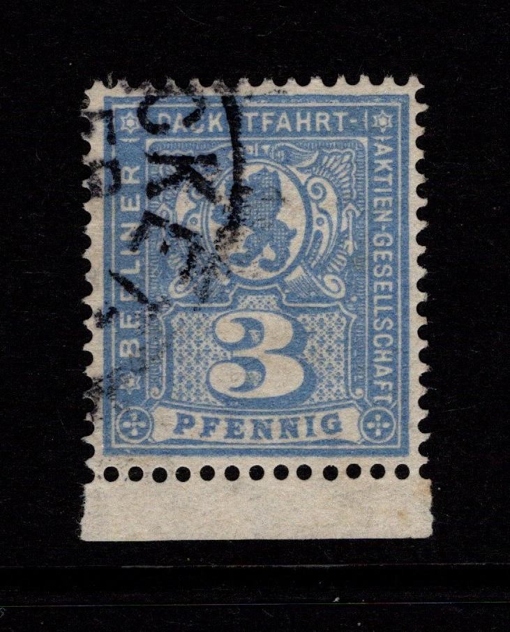 Germany Late 1890s 3p Blue Berlin Private Post Used – S58683