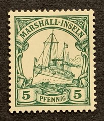 Travelstamps: 1901 GERMANY MARSHALL ISLANDS STAMPS SCOTT #14 Kaiser’s Yacht Mint