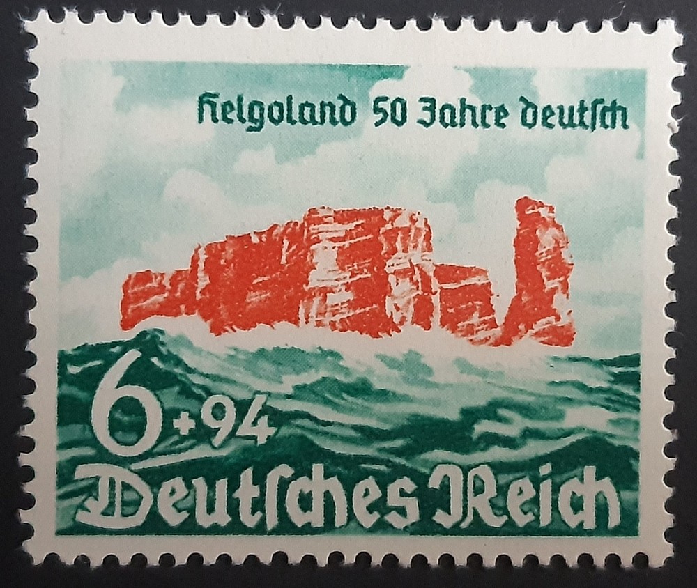 Germany Third Reich 1940 SG738 6pf + 94pf red and green, Heligoland, MNH