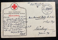 1916 Schwabach Germany Feldpost Picture Postcard Cover To Nuremberg