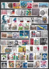 WEST GERMANY 1990-1995 interesting used lot between Mi. 1448-1789 as shown