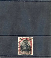 POLAND Sc N15(MI 15a)F-VF USED 1916 40pf DARK CARMINE & BLACK $27