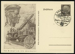 Stamp Day Mi# P242/01-07 Card Collection Special Postmarks WWII 1941 Germany