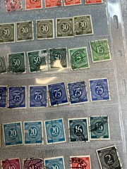 58 VINTAGE STAMPS GERMAN 1940s used rare stamp lot old Germany bundle post wwii
