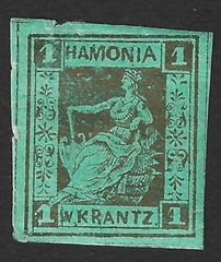 Germany local private post stamp 1863 HAMBURG Hammonia 1pf