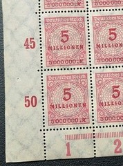 🇩🇪 Germany 1923 , Deutsches Reich 12 Stamps MNH OG 5 Millionen Hyperinflation