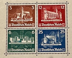 1935 Germany OSTROPA Souvenir 4 Stamp Mini Sheet B93 Königsberg Exhibition MNH