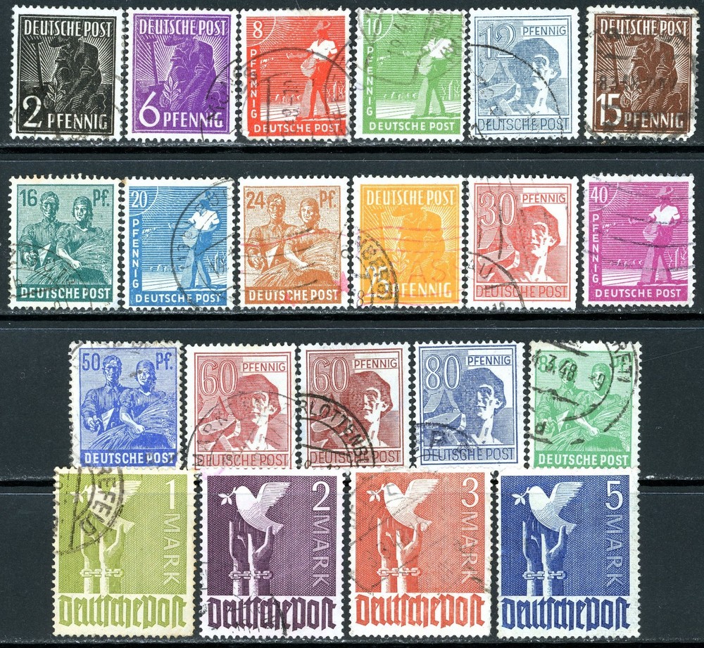 Stamps Germany, Scott # 557-577 and 571a used, complete set