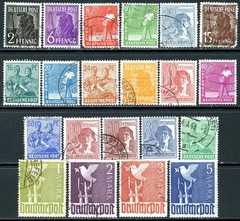 Stamps Germany, Scott # 557-577 and 571a used, complete set