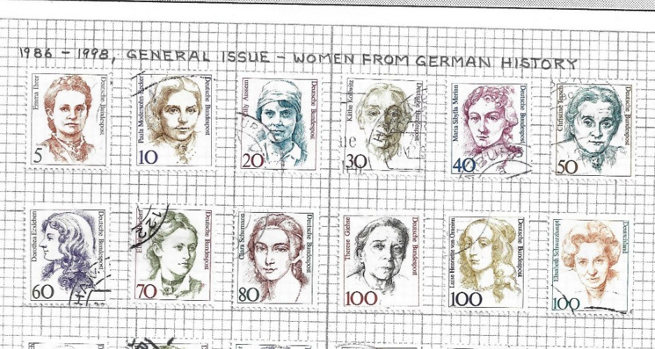 Germany – Famous Women In German History 5-500 Used Nice Cancels 1980s-1990s