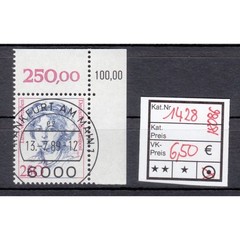 Federal Republic 1989, Mich. No.: 1428 stamped corner edge KBWZ Frankfurt