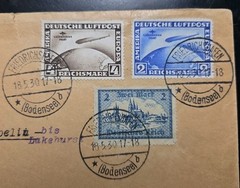 1930 LZ-127 Graf Zepplein South America Flight Germany Stamps #C38 & #C39 Cover