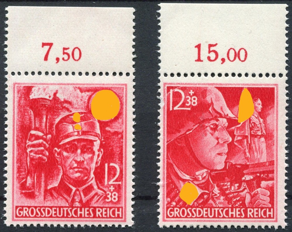 DR Nr. 909 – 910 OR Oberrand Postcard Fresh LUXUS SA SS WW II German Army MNH