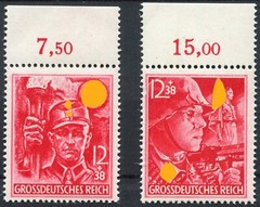 DR Nr. 909 – 910 OR Oberrand Postcard Fresh LUXUS SA SS WW II German Army MNH