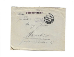 GERMANY 1915 Feldpost Cover sent to Hamburg – creased