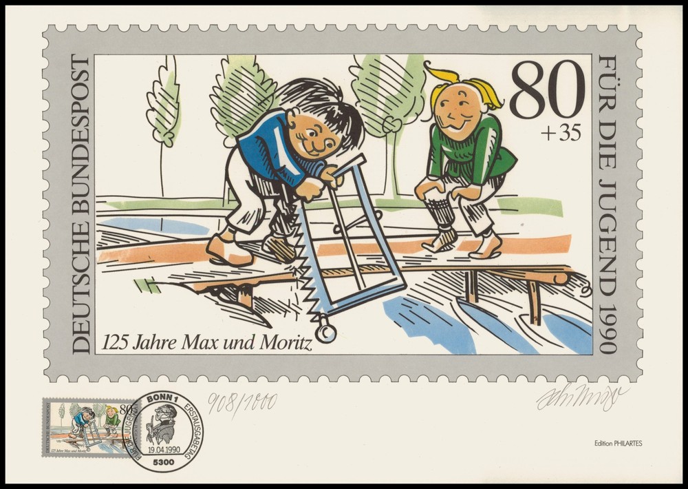 ART-EDITION 1990 GERMANY 1457 MAX & MORITZ WILHELM BUSCH – Ltd. 1.000!!!