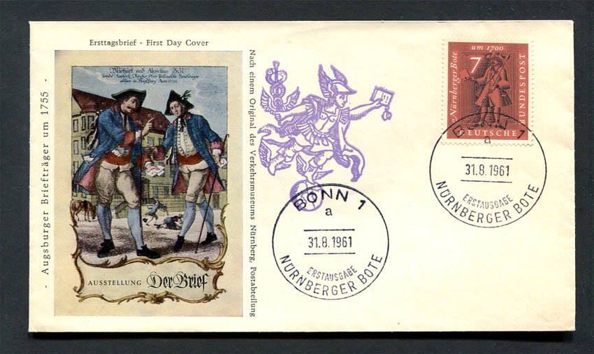 Germany – BRD : Beautiful First Day Cover from 1961 (31.8.61) – CTO