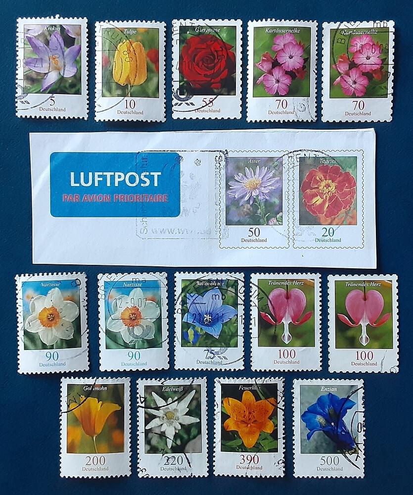 GERMANY Deutschland Used Flowers Definitives Superb 4722