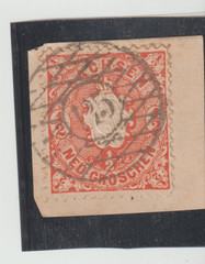 Germany 1863 Scott #16 Saxony Used ½ng Orange on part of Cover