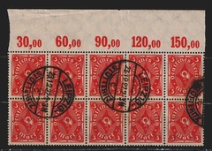 Germany Weimar Republic Postal Horn stamp block 1921 GR