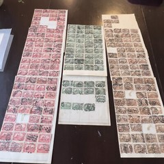 1920 INVESTORS LOT GERMANY STAMPS ON PAGES BERLIN POST OFFICE, MANY PERFINS