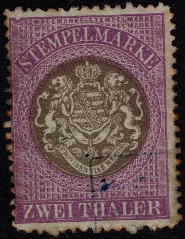 Baden 1860s 2 Thaler Armories Revenue Used – S46821