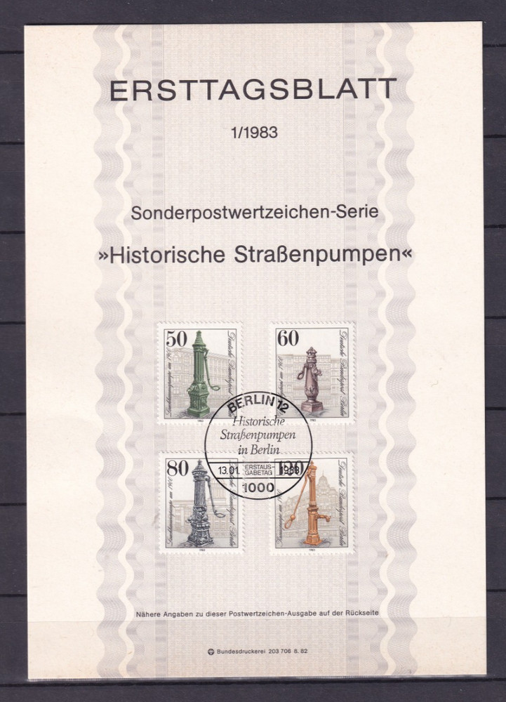 Berlin ETB 689-92 Scott 9N480-3 Water Pumps
